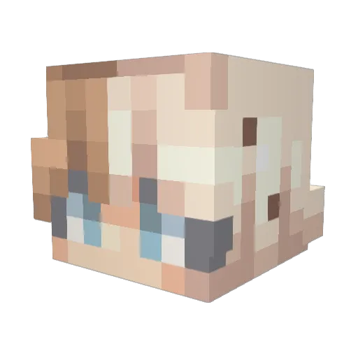 AshuDraws Minecraft avatar head, 3D render