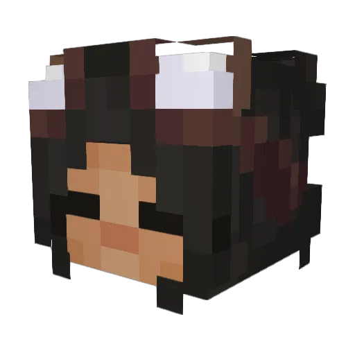 AshurAfterdark Minecraft avatar head, 3D render