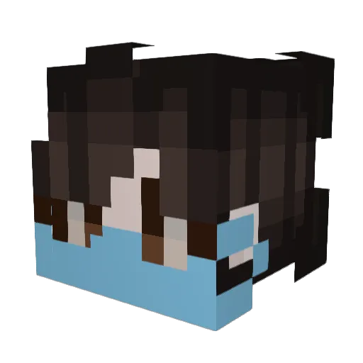 Ashura1_ Minecraft avatar head, 3D render