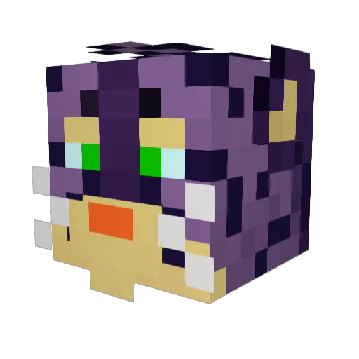 AshuraChee Minecraft avatar head, 3D render
