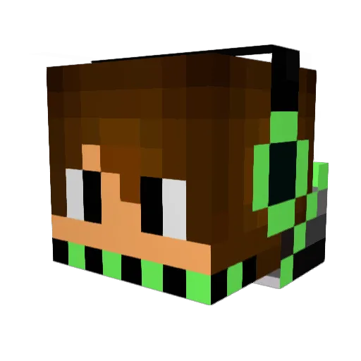 AshuraKirito Minecraft avatar head, 3D render