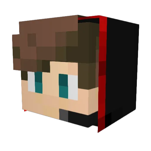 Ashuramarun Minecraft avatar head, 3D render