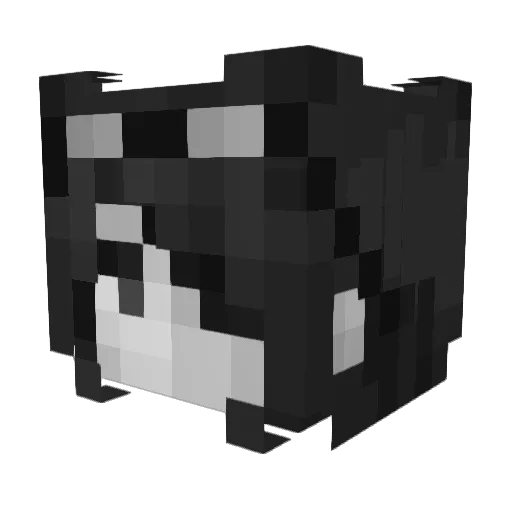 Ashuuz Minecraft avatar head, 3D render
