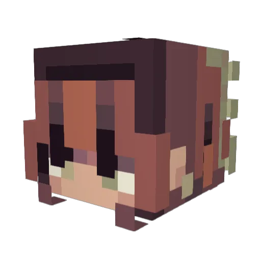 Ashvxo Minecraft avatar head, 3D render