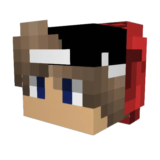 Ashwinnerr Minecraft avatar head, 3D render