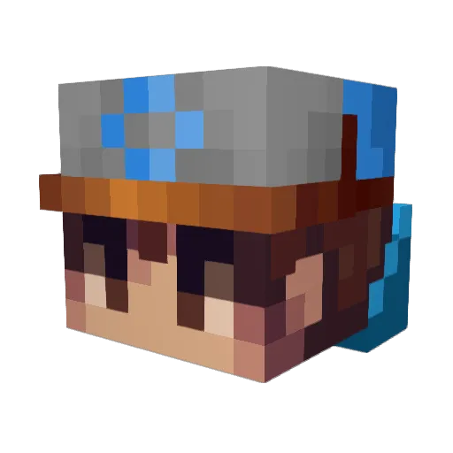 Ashy0218 Minecraft avatar head, 3D render