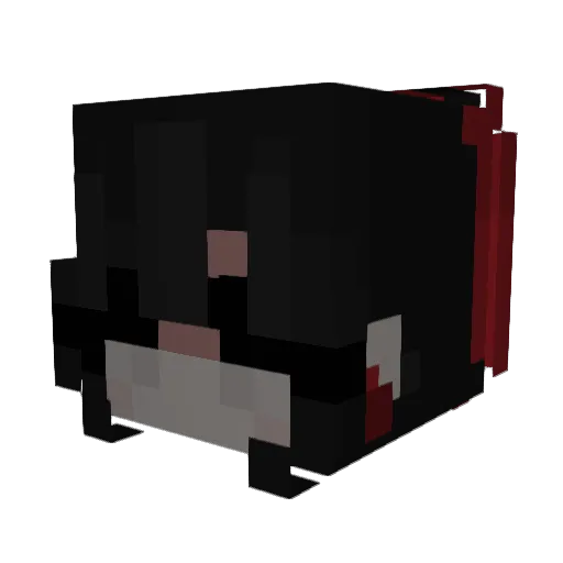 AshyBoop Minecraft avatar head, 3D render