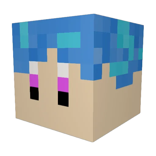 AshyFlame3000 Minecraft avatar head, 3D render