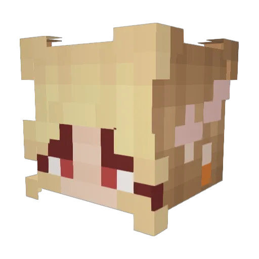 Ashycloudzz Minecraft avatar head, 3D render