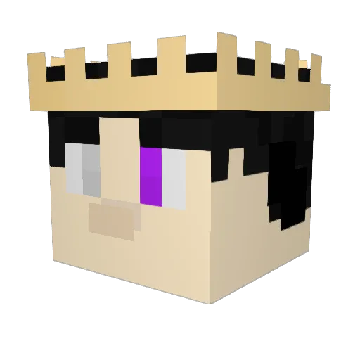 Ashynight Minecraft avatar head, 3D render