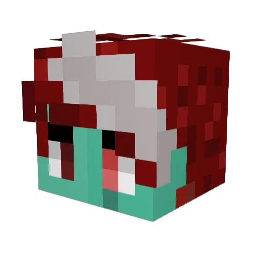 Asiabi Minecraft avatar head, 3D render