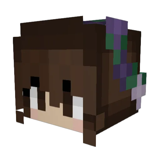 Asiahdin Minecraft avatar head, 3D render