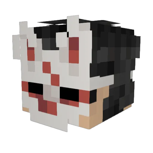 AsianAFKRasin Minecraft avatar head, 3D render