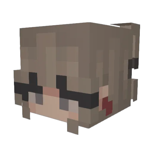 AsianAngelsim Minecraft avatar head, 3D render