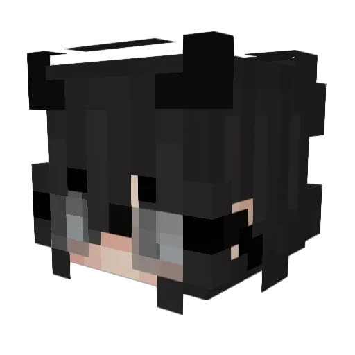 AsianAssassin Minecraft avatar head, 3D render