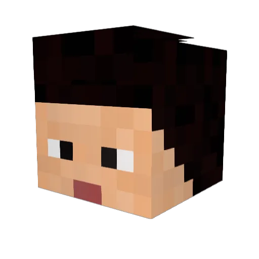 AsianAsylantFlo Minecraft avatar head, 3D render