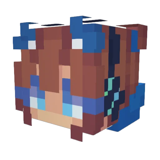 AsianBananaMan13 Minecraft avatar head, 3D render