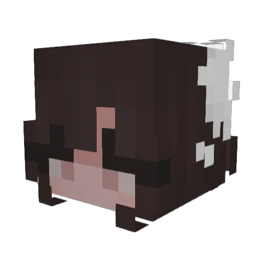 AsianBatuman Minecraft avatar head, 3D render
