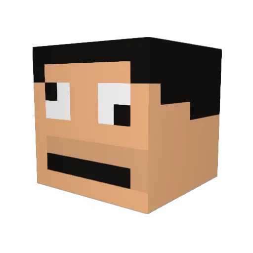 AsianCommander Minecraft avatar head, 3D render