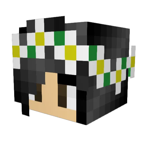 AsianFangirl Minecraft avatar head, 3D render