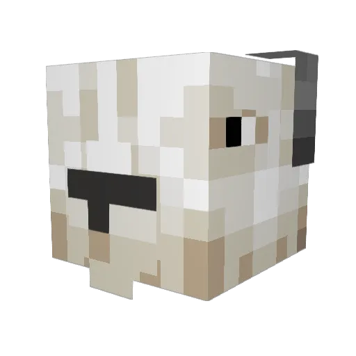 AsianGhosty Minecraft avatar head, 3D render
