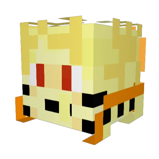 AsianL3gend Minecraft avatar head, 3D render