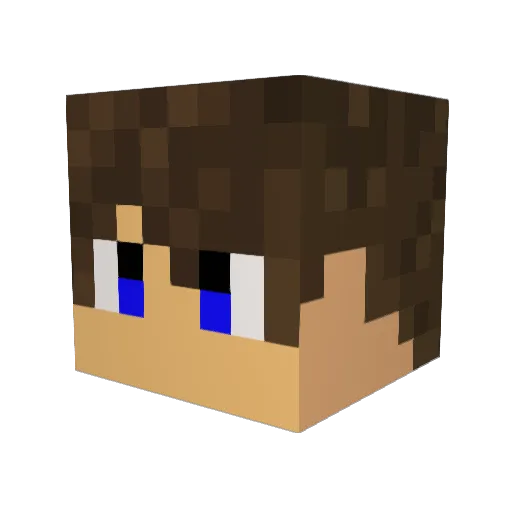AsianMillionaire Minecraft avatar head, 3D render