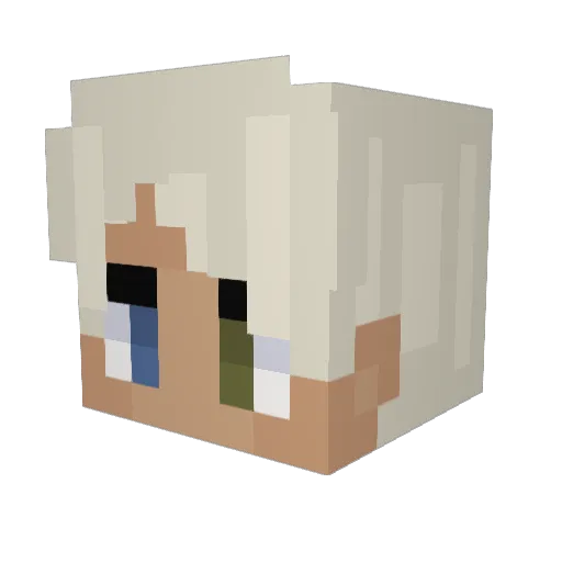 AsianNuget Minecraft avatar head, 3D render