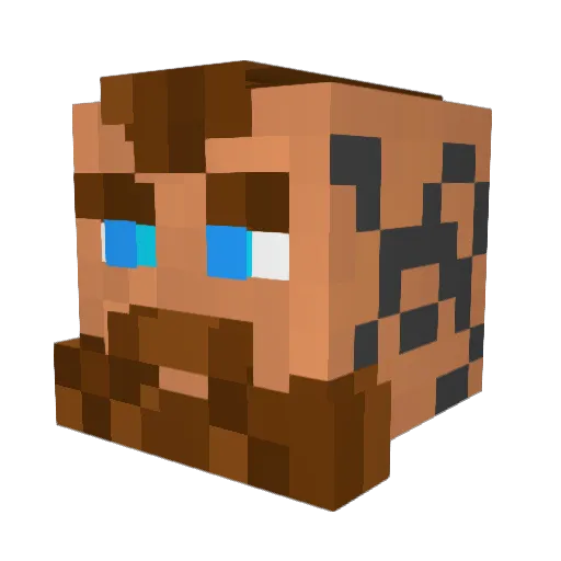AsianPenetratio Minecraft avatar head, 3D render