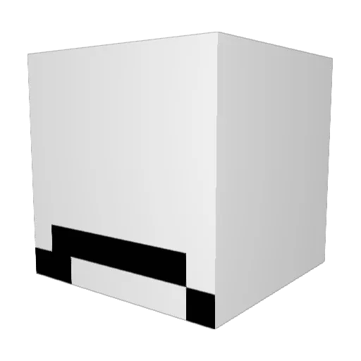 AsianPengu Minecraft avatar head, 3D render