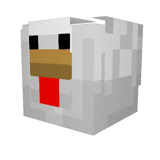 AsianPerm Minecraft avatar head, 3D render