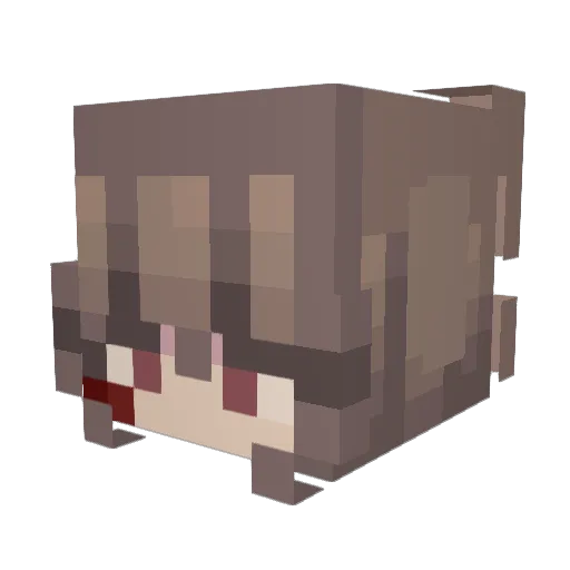 AsianStiglitz Minecraft avatar head, 3D render