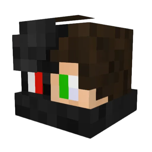 AsianWhiteRice Minecraft avatar head, 3D render