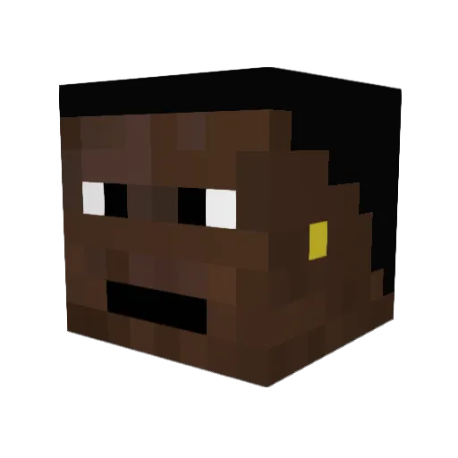 Asian_Arex Minecraft avatar head, 3D render