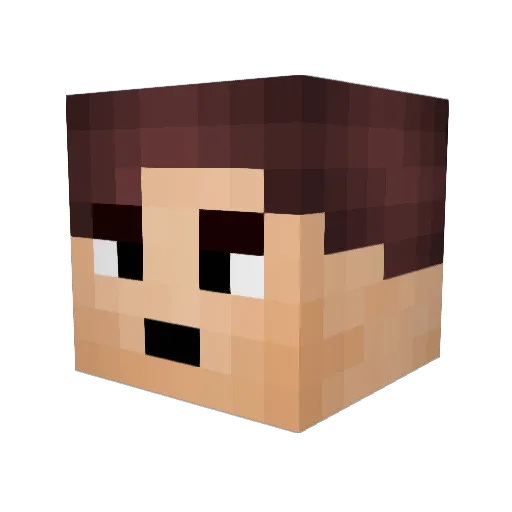 Asian_Cannibal Minecraft avatar head, 3D render