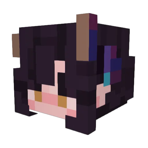 Asian_Hermit Minecraft avatar head, 3D render