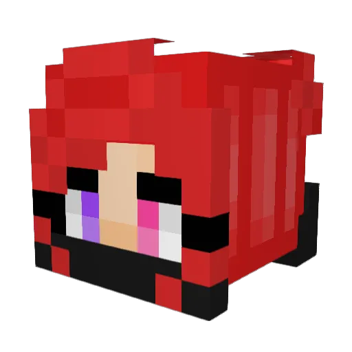 Asian_Trash Minecraft avatar head, 3D render