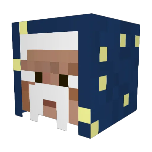Asian_Wizard Minecraft avatar head, 3D render
