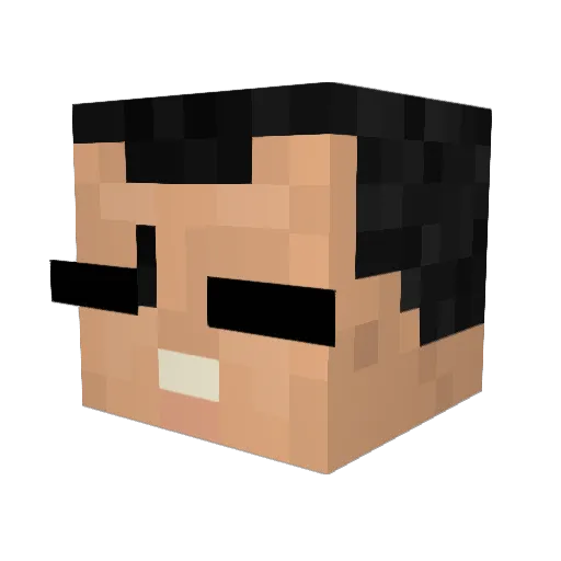 Asian_zidane Minecraft avatar head, 3D render