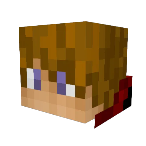 Asidika Minecraft avatar head, 3D render