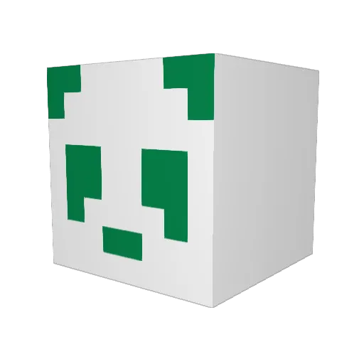 Asidy Minecraft avatar head, 3D render