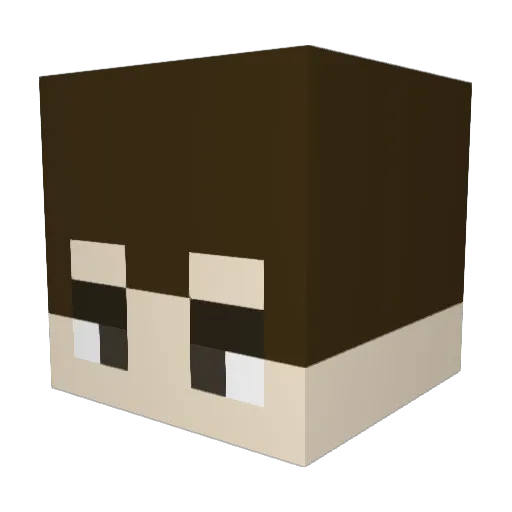 Asiel2210 Minecraft avatar head, 3D render