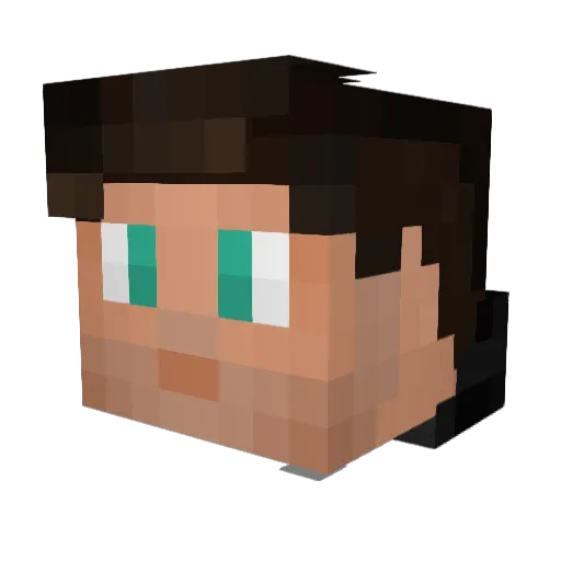 Asiel97 Minecraft avatar head, 3D render