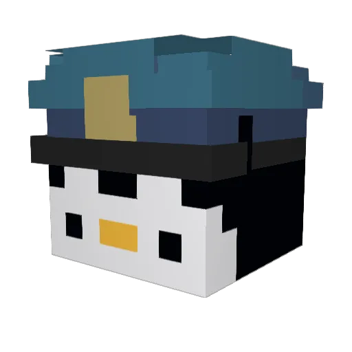 Asiguino Minecraft avatar head, 3D render