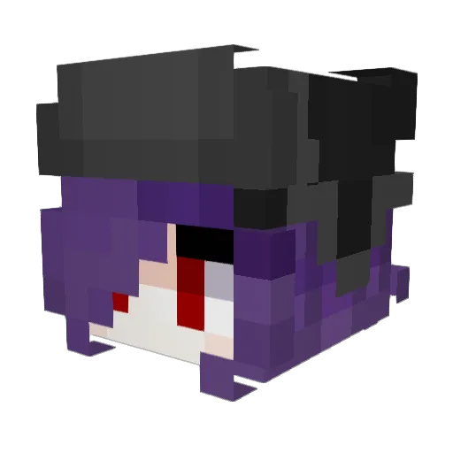 Asil2Fou Minecraft avatar head, 3D render