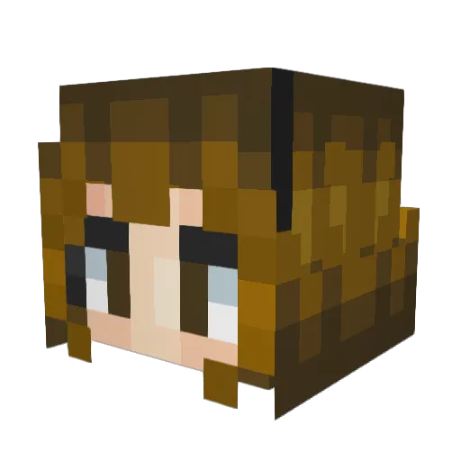 AsilaMiare Minecraft avatar head, 3D render