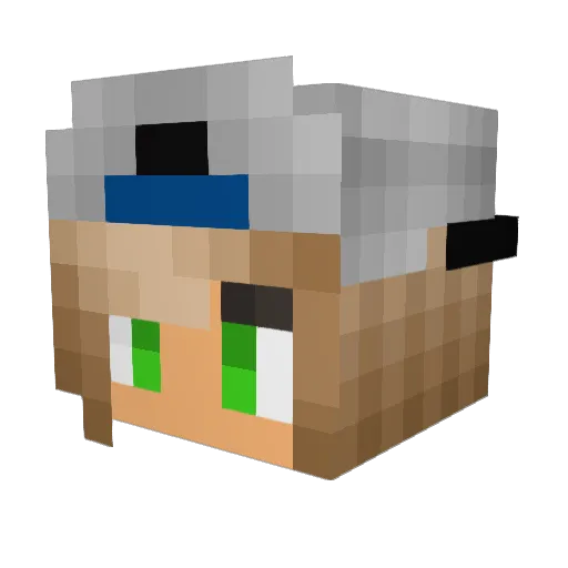 Asile2003 Minecraft avatar head, 3D render