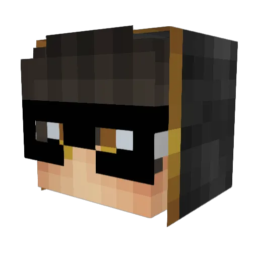 AsilkanD Minecraft avatar head, 3D render