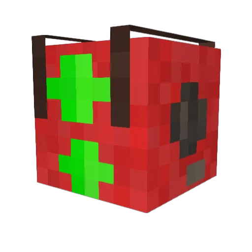 Asima Minecraft avatar head, 3D render