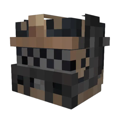 Asimov_ Minecraft avatar head, 3D render